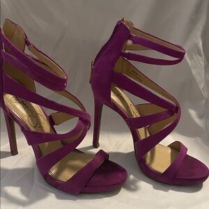 Jessica Simpson Rayomi Strappy Heels Fuchsia Size 6